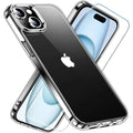 Entronix Bundle Compatible with iPhone 15 - [Hard Back] Clear Case & 1 Clear Screen Protector