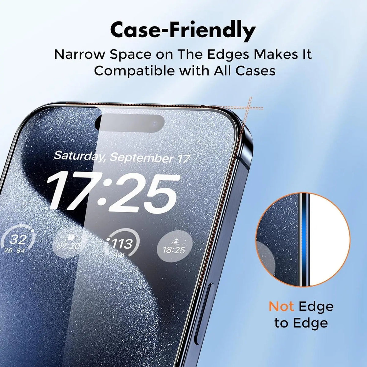 Entronix Clear Screen Protector Compatible with iPhone 13 Pro Max - 2-Piece Combo