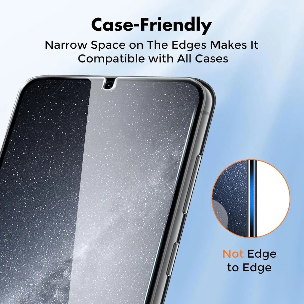 Entronix Clear Screen Protector Compatible with Galaxy S23 Plus - 3-Piece Combo