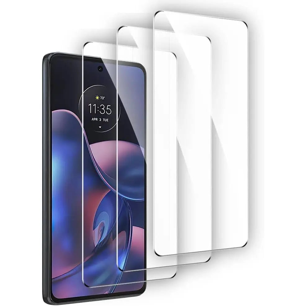 Entronix Clear Screen Protector Compatible with Moto G Power 2022 - 3-Piece Combo