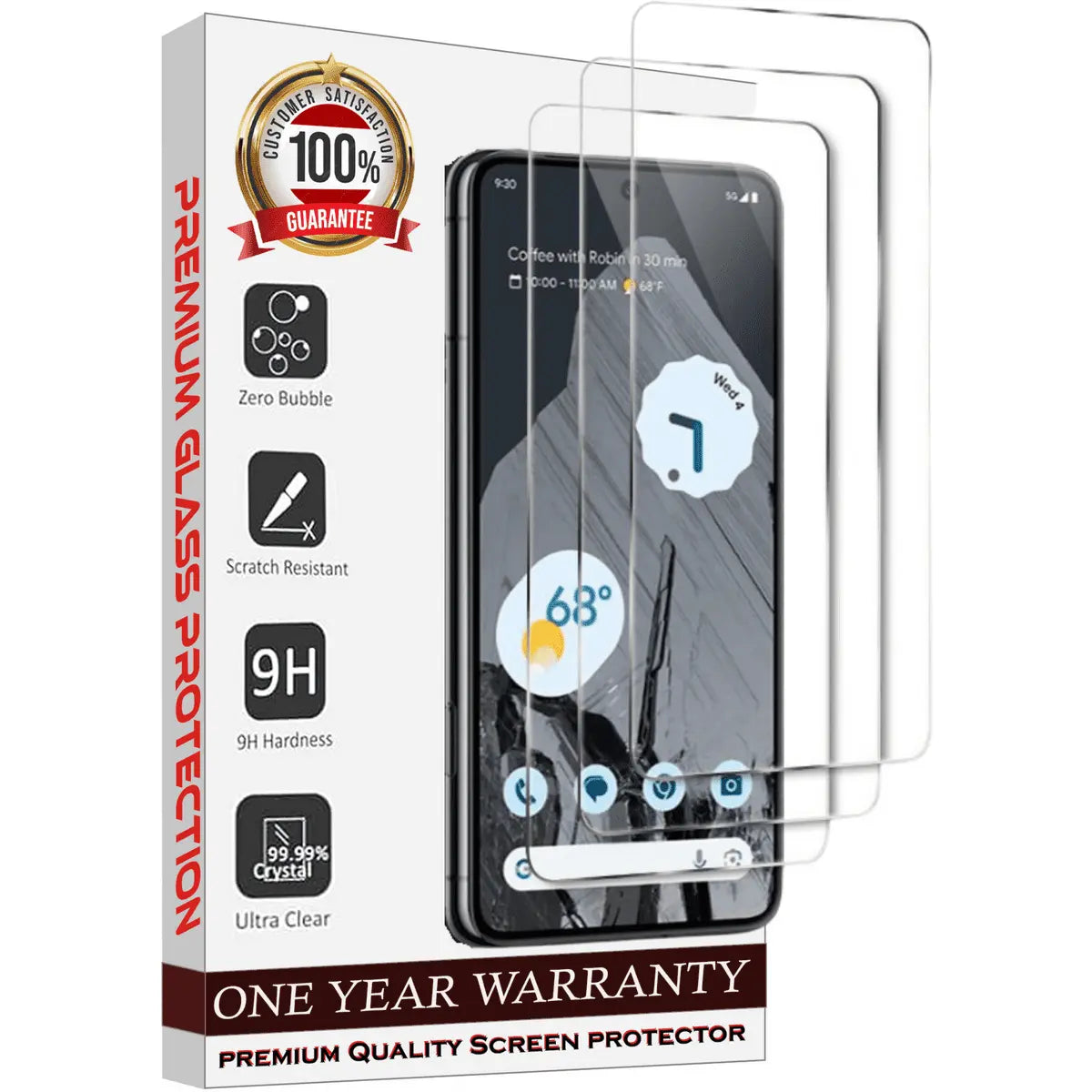 Entronix Clear Screen Protector Compatible with Moto G Play 2023 - 3-Piece Combo