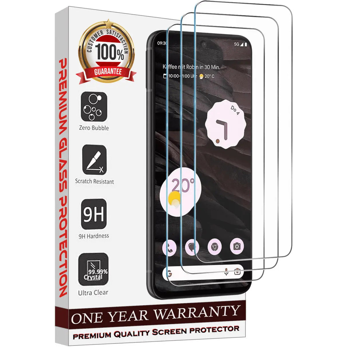 Entronix Clear Screen Protector Compatible with Galaxy S23 FE - 3-Piece Combo
