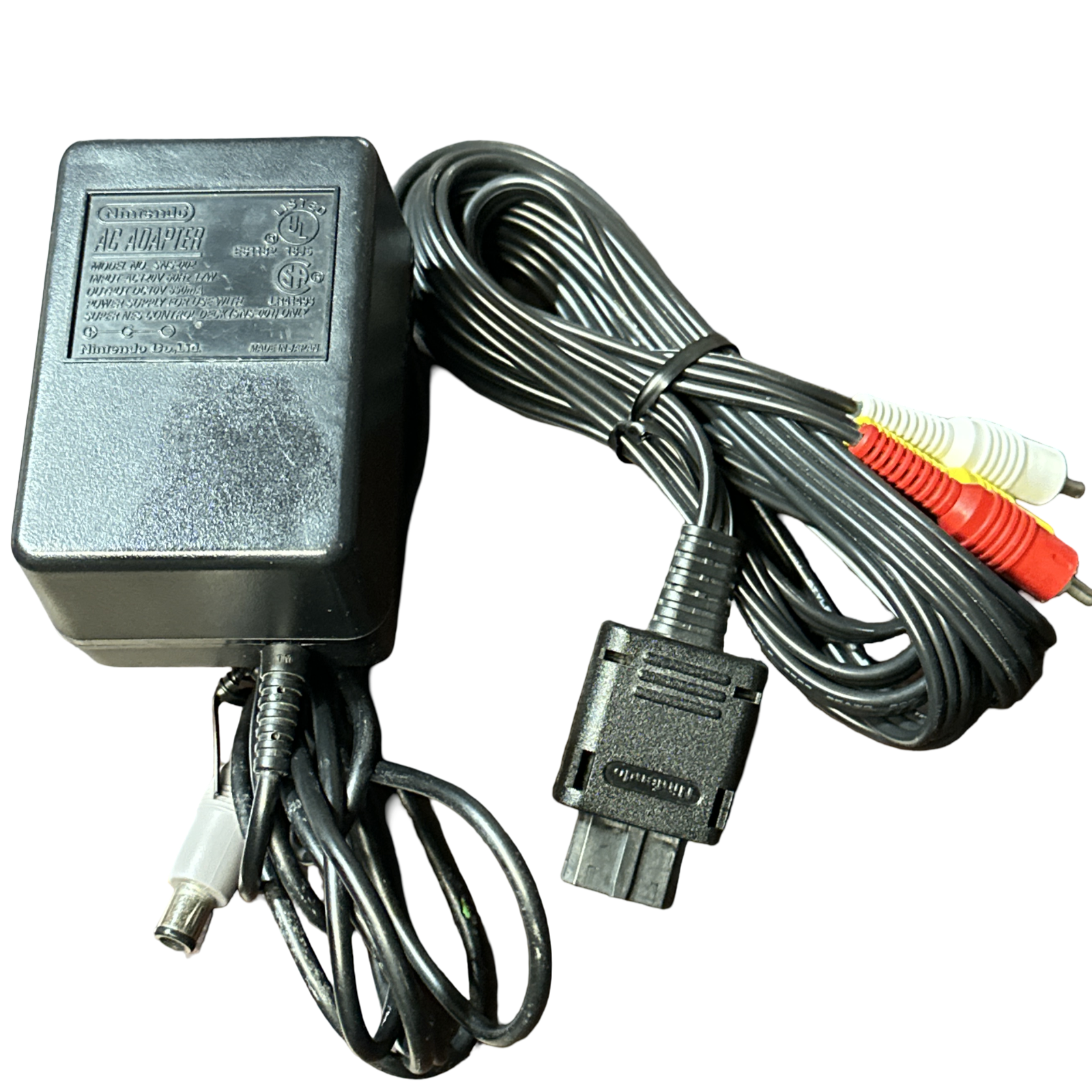 Super Nintendo SNES Power AC + AV Adapter Cord Official (Authentic OEM)
