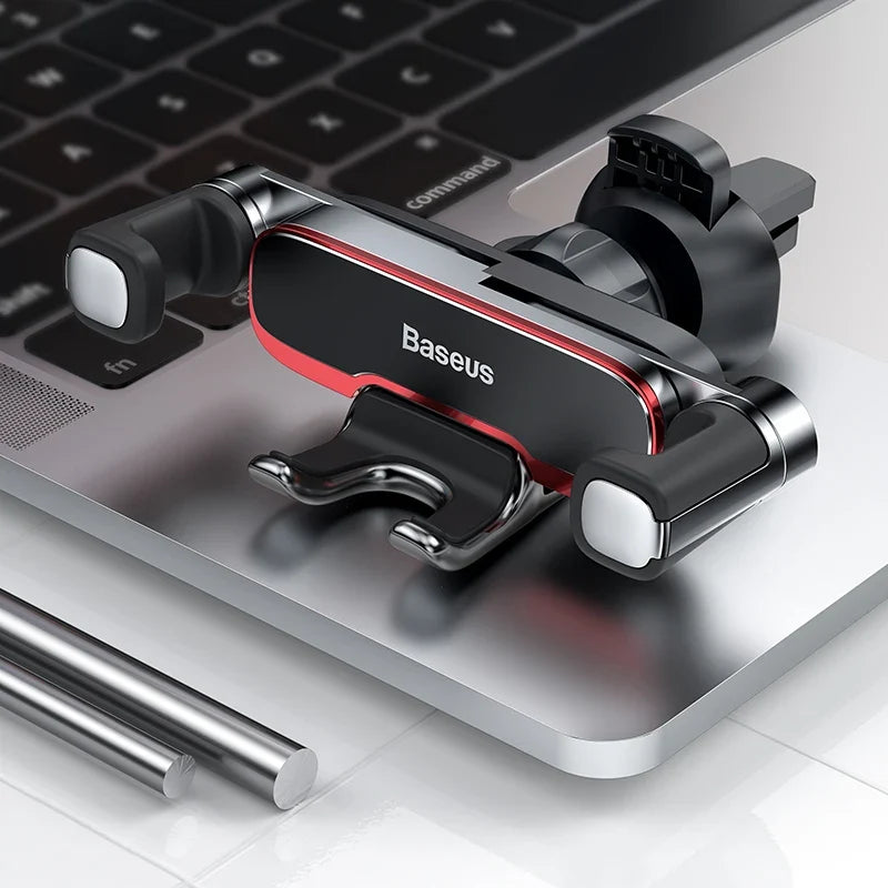 Baseus Car Phone Holder Metal Gravity Auto Air Vent Mobilephone Stand For 4.7-6.5 Inch Phone Invisibile Car Support