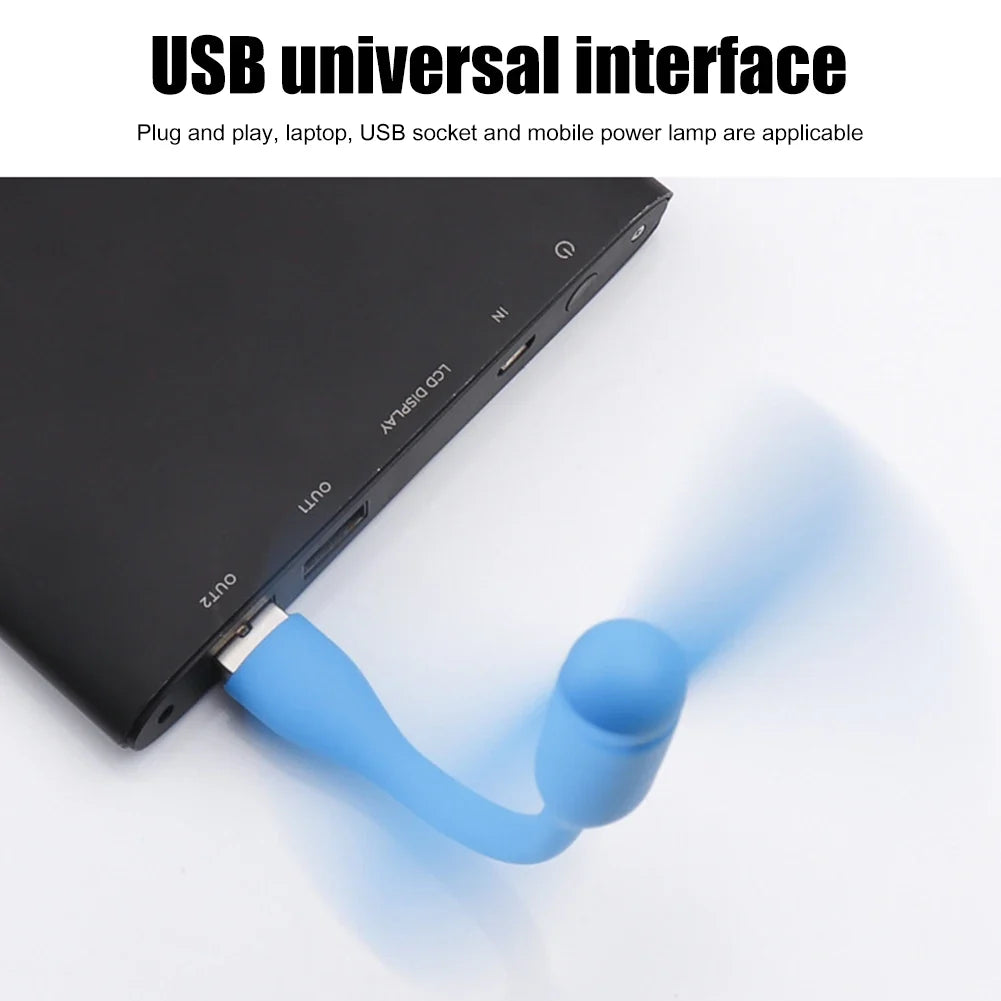 Flexible Portable Mini Fan for Power Bank Notebook Computer Summer Travel Cooling Cooler Mobile Phone USB Gadgets Fans