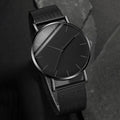Fashion Men Business Watches Ultra Thin Stainless Steel Mesh Belt Quartz Watch