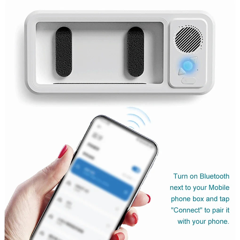 Brand New Bluetooth Shower Speaker And Phone Stand For Restoring Visual Feast IPX4 Level Bath Phone white