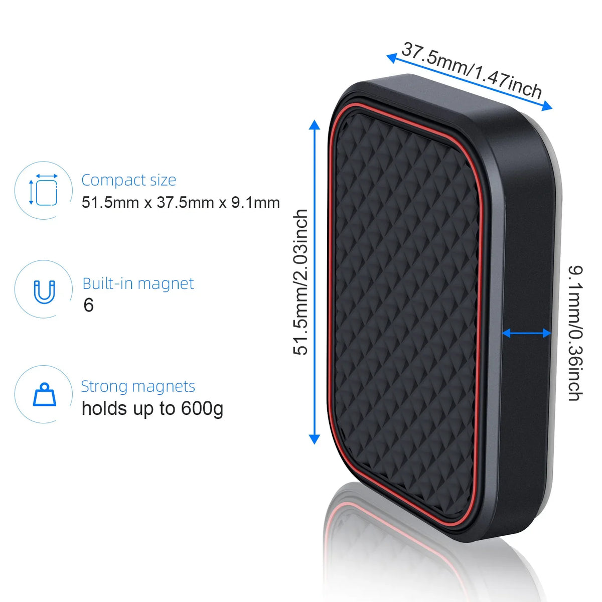 Magnetic Car Phone Mount Rectangle Flat Universal Car Phone Holder for Dashboard Fridge Desk Smartphone Holder Strong Magnets