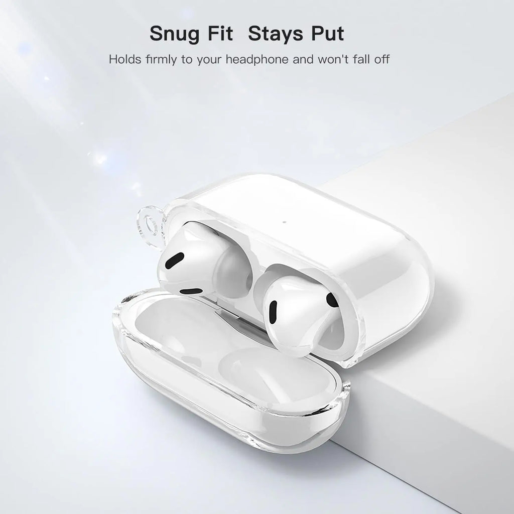 Case for Airpods Pro 3 Earphone Accessories Transparent Protective Shockproof Case with Cleaning Kit Keychain for Airpods Pro 3