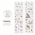 Mr.Paper，200cm/Roll， Cute cat cartoon illustration sticker tape, DIY collage scrapbook, diary, phone case decoration tape Gifts