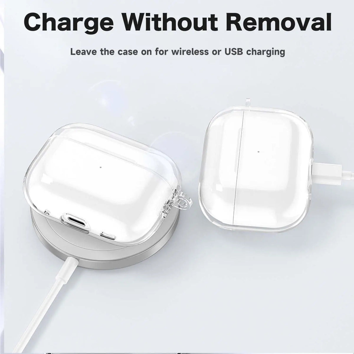 Case for Airpods Pro 3 Earphone Accessories Transparent Protective Shockproof Case with Cleaning Kit Keychain for Airpods Pro 3