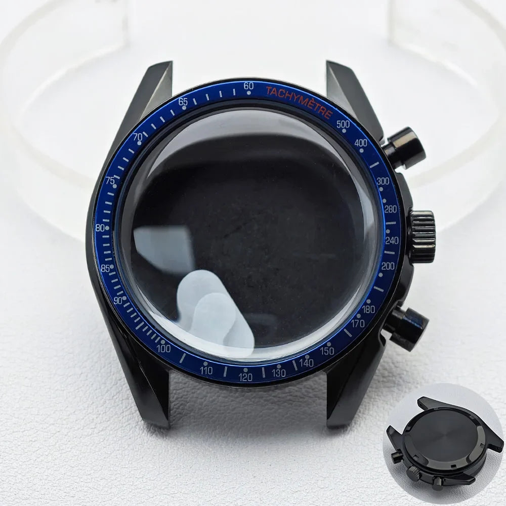 39.7mm Men's watches metal case FIT VK63 movement case watch accessories watch parts Fits 20mm strap Watch Box