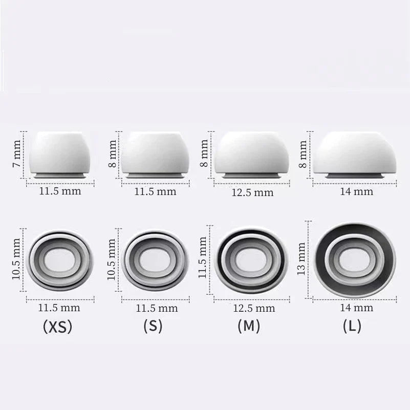 Eartips For Airpods Pro 1/2 Ear Pads Silicone Case Pressure Relief Hole Ear Caps Cushion Eartips Buds Earphone Air Pods Pro