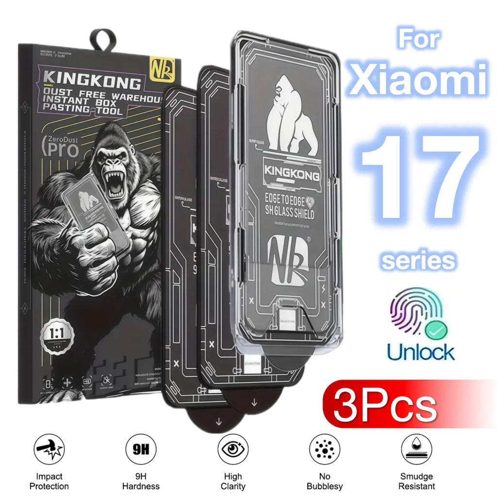 3Pcs For Xiaomi Xiao Mi 17 Pro Max Ultra Tempered Glass Screen Protector 9H No Dust Bubbles Mobile Accessories