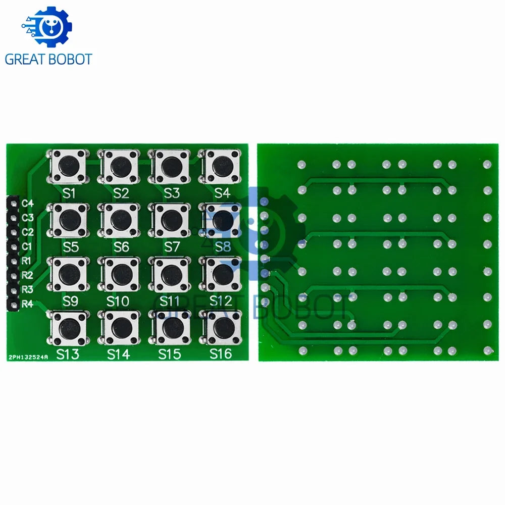 1PCS 8pin 4*4 4x4 Matrix 16 Keypad Keyboard Breadboard Module 16 Button Mcu for arduino Diy Starter Kit