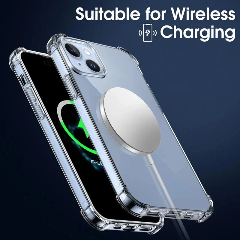 Shockproof Clear Phone Case For iPhone 15 14 11 13 12 Pro Max 7 8 Plus X XR XS Soft Silicone Protection Transparent Accessories