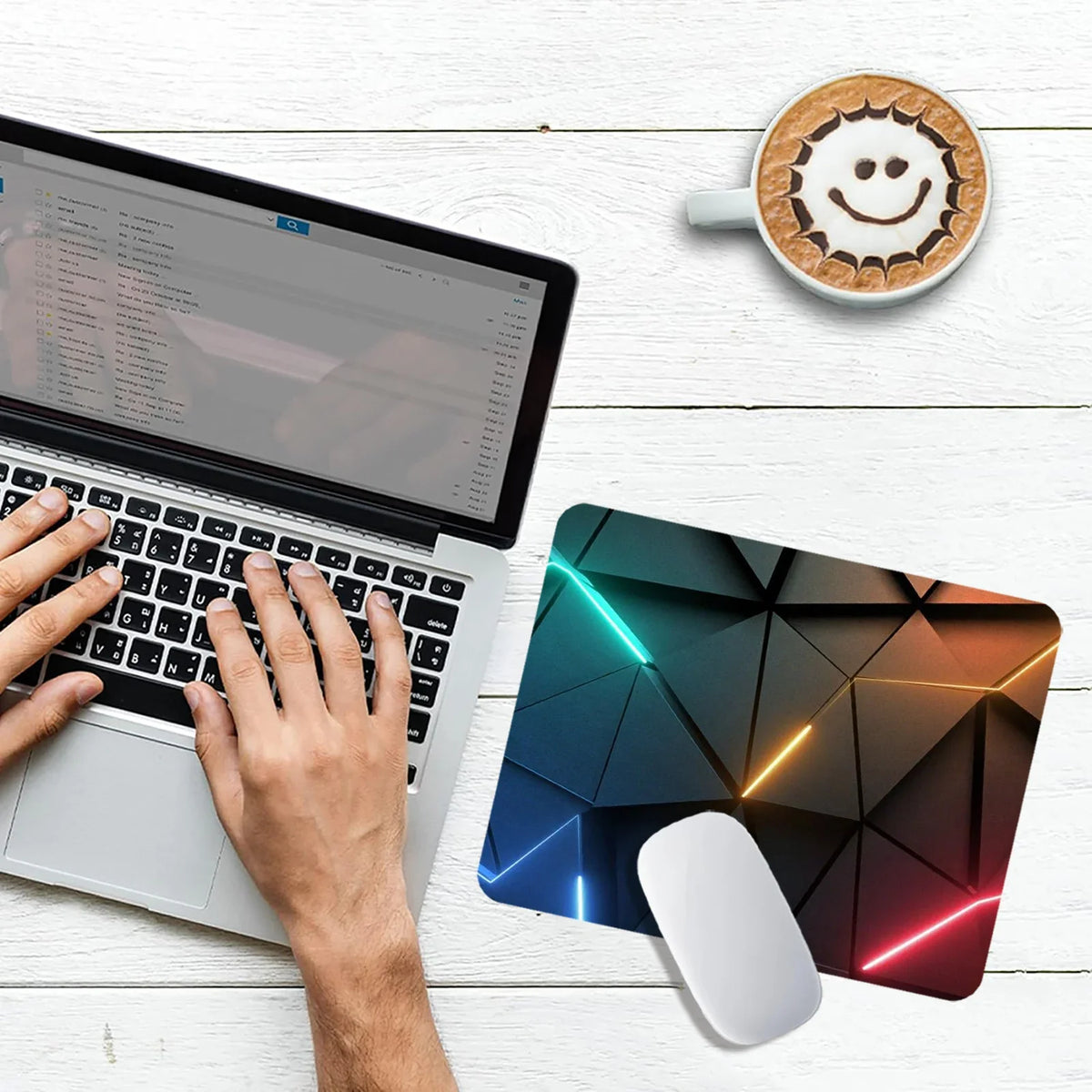 Mouse Pad Desk Pad Extended Mouse Mat 31.5x11.8in Large Computer Keyboard Desk Mat Desk Pad with Non-Slip Base and Stitched Edge