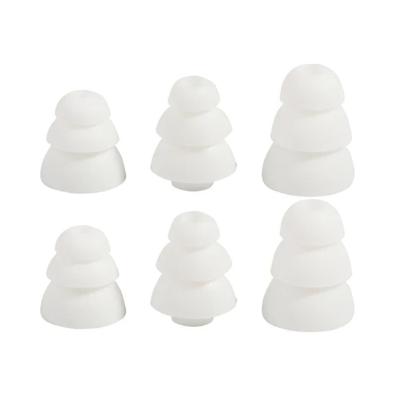 in-Ear Headphones Ear Tips Triple Flange Earpads Perfectly Fits for Earphones with Inner Hole from 3.8mm-4.5mm 896C