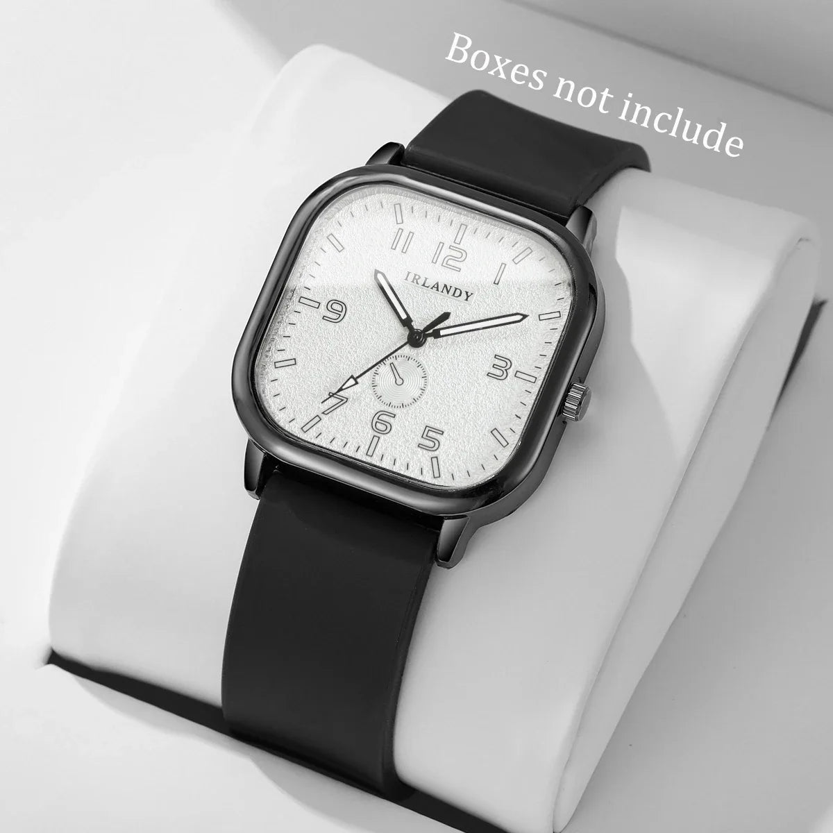 Fashion Square Women's Watch Casual Silicone Strap Quartz Watches Sports Wristwatch For Men Women Students（Without Box）