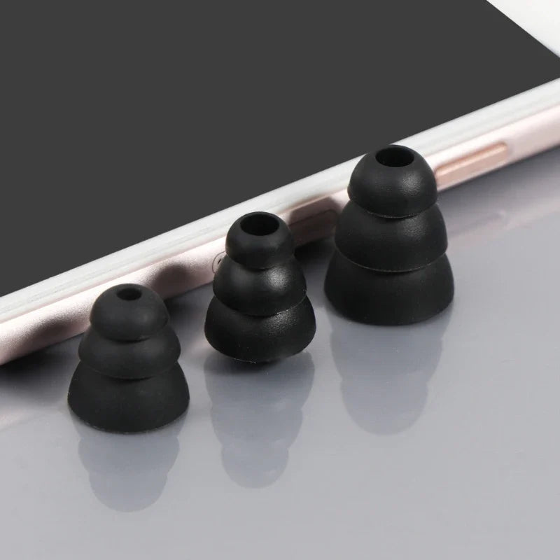 in-Ear Headphones Ear Tips Triple Flange Earpads Perfectly Fits for Earphones with Inner Hole from 3.8mm-4.5mm 896C