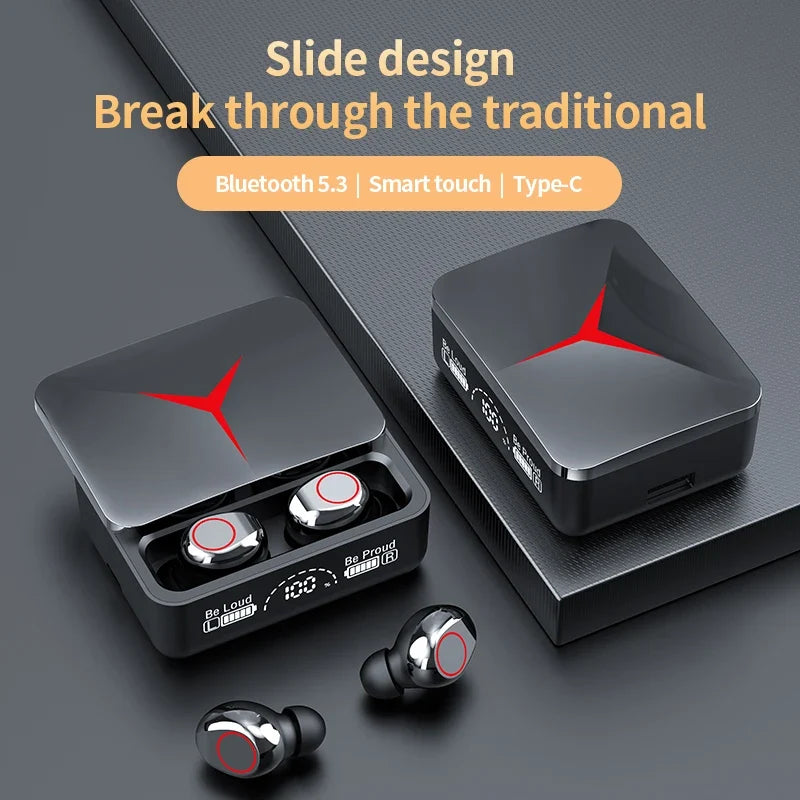 New M90 Pro Bluetooth 5.3 Earphones Wireless Headphones Touch Control Gamer Headset HIFI Stereo Noise Reduction earbuds With Mic