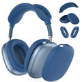 4 in 1 Silicone Case Cover for AirPods Max Headphones, Ear Pad Case Cover/Ear Cups Cover/Headband Cover for AirPod Max -Black