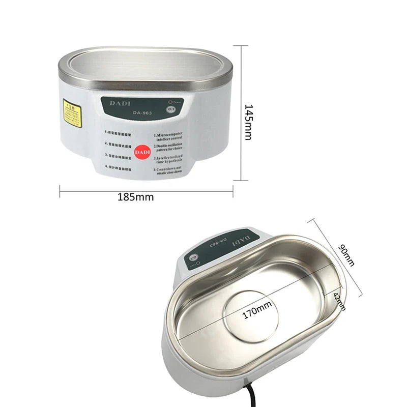 Digital Ultrasonic Cleaner Bath For Jewelry Parts Glasses Manicure Stones Cutters Dental Razor Ultrasound Cleaner Machine