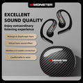 Monster MQO37 Gaming Earphones TWS Bluetooth 6.0 Noise Reduction Sport Headphone HiFi Stereo Music HD Call Headphones for Xiaomi