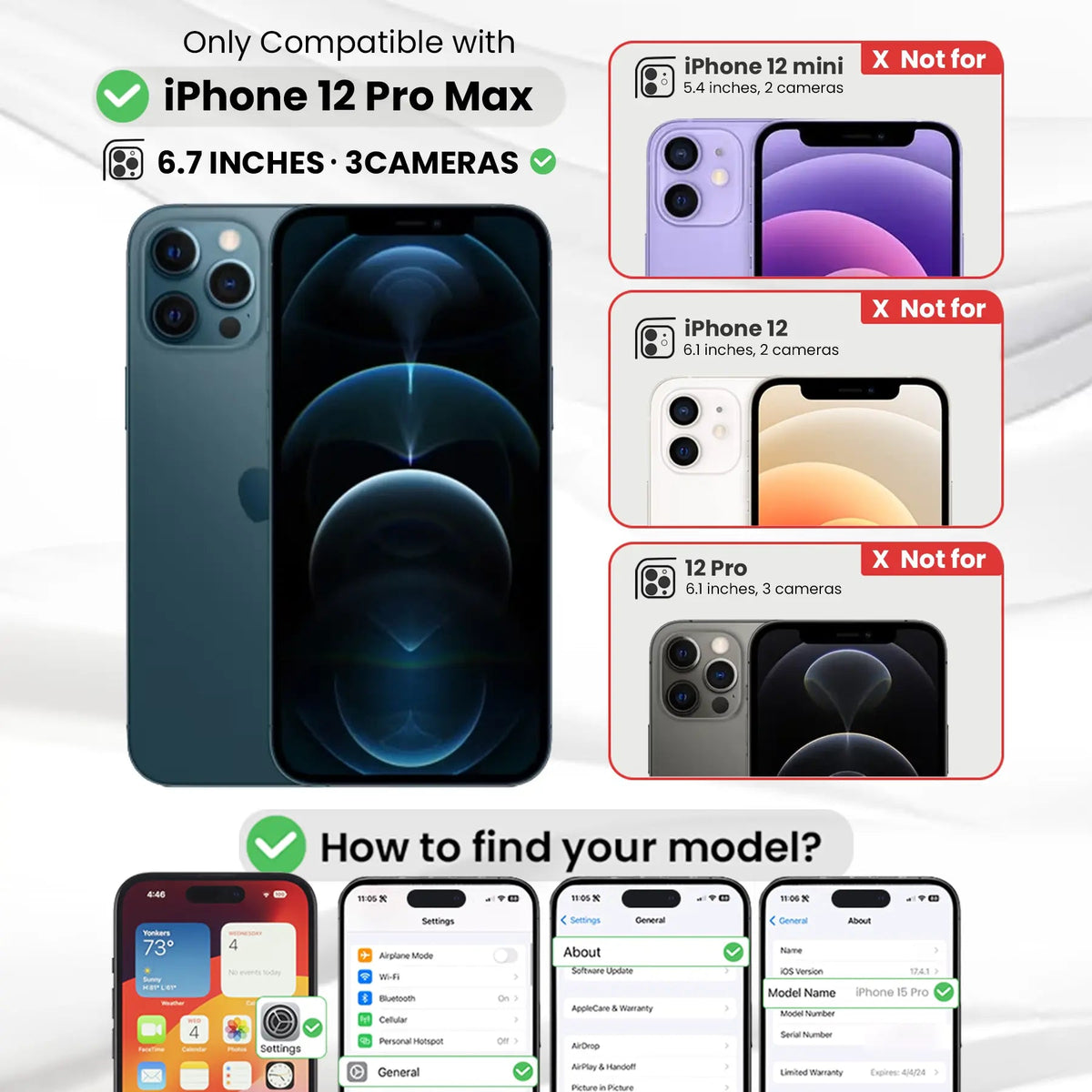Entronix Clear Screen Protector Compatible with iPhone 12 Pro Max - 2-Piece Combo