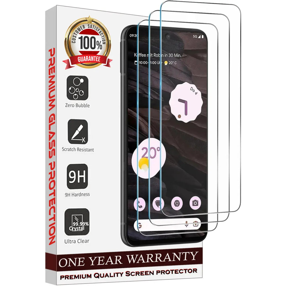 Entronix Clear Screen Protector Compatible with Galaxy A71 - 3-Piece Combo