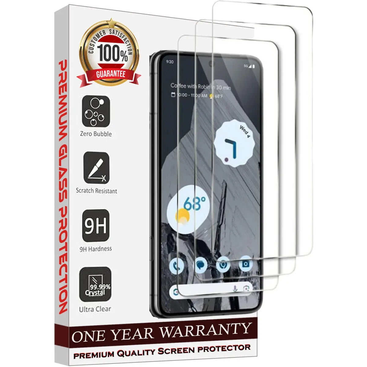Entronix Clear Screen Protector Compatible with Galaxy S21 FE - 3-Piece Combo