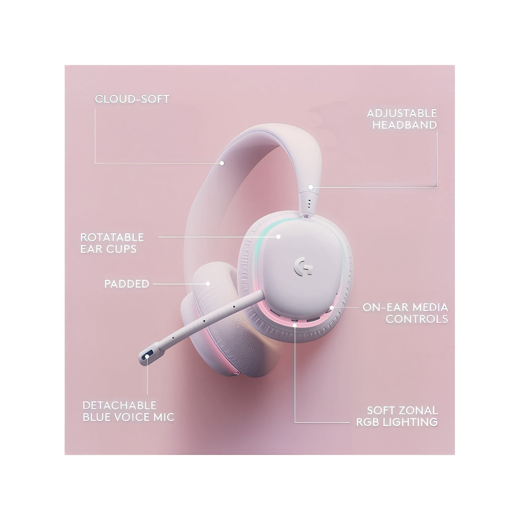 Logitech G735 Wireless Gaming Headset — White Mist